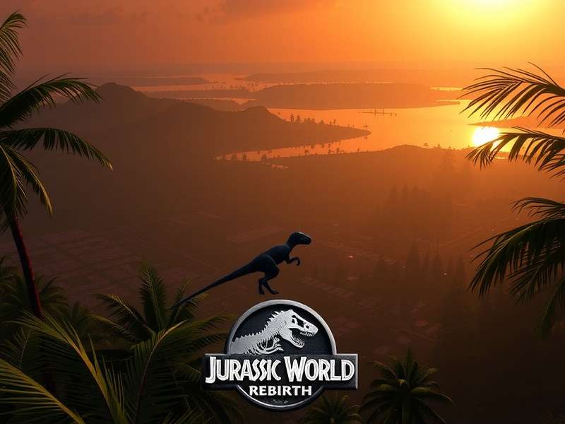 Jurassic World Rebirth Trailer key art showing new dinosaurs and environments