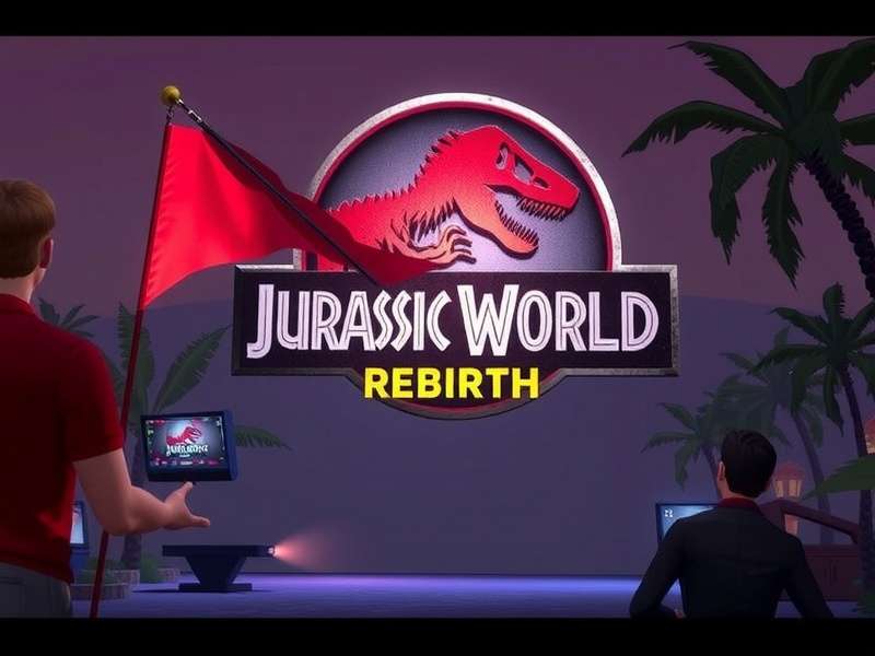Jurassic World Rebirth gameplay scene with dinosaurs