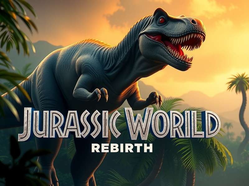 Misty prehistoric jungle landscape reminiscent of Isla Nublar