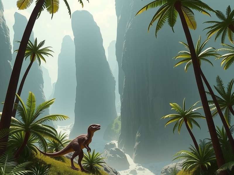 Jurassic World Videa gameplay screenshot showing dinosaurs in AR environment