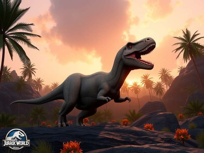 Giganotosaurus roaring in Jurassic World game