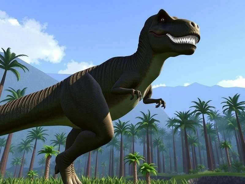 Jurassic World Wiki main banner featuring T-Rex and park visitors