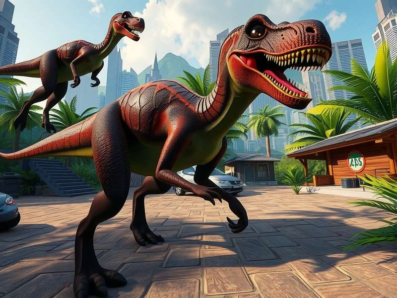 Jurassic World CDA gameplay screenshot showing dinosaurs and environments