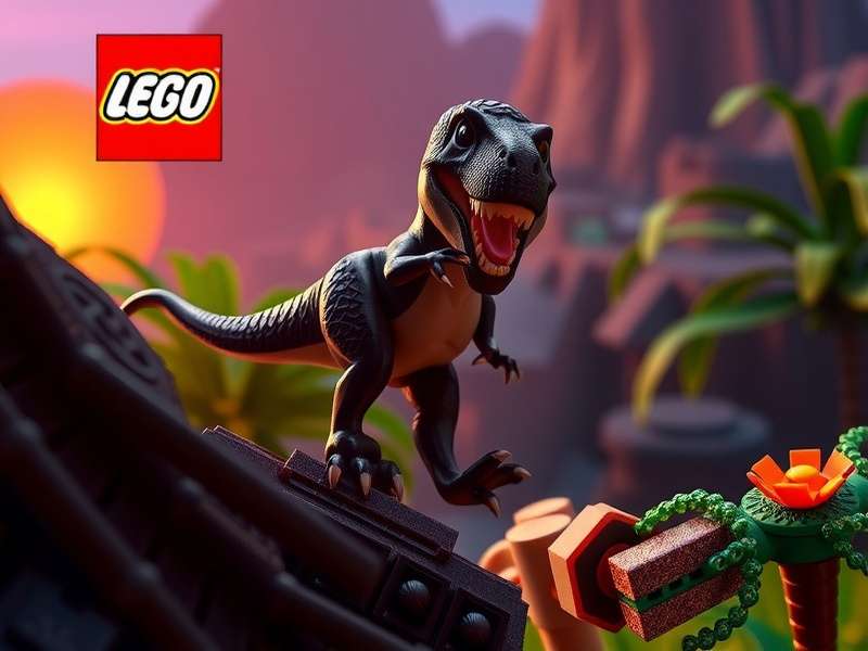 Lego Jurassic World hybrid lab interior with Indominus Rex embryo