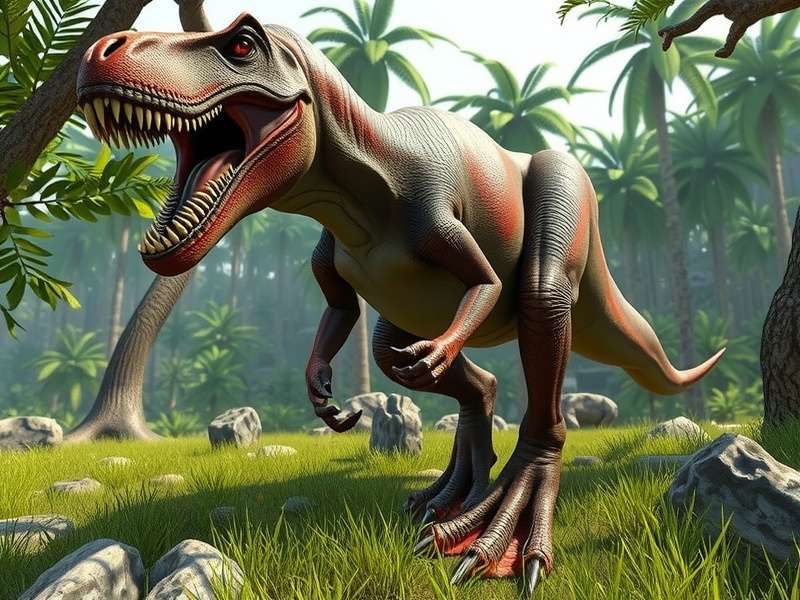 Tactical game map showing optimal Indoraptor attack paths and flanking routes