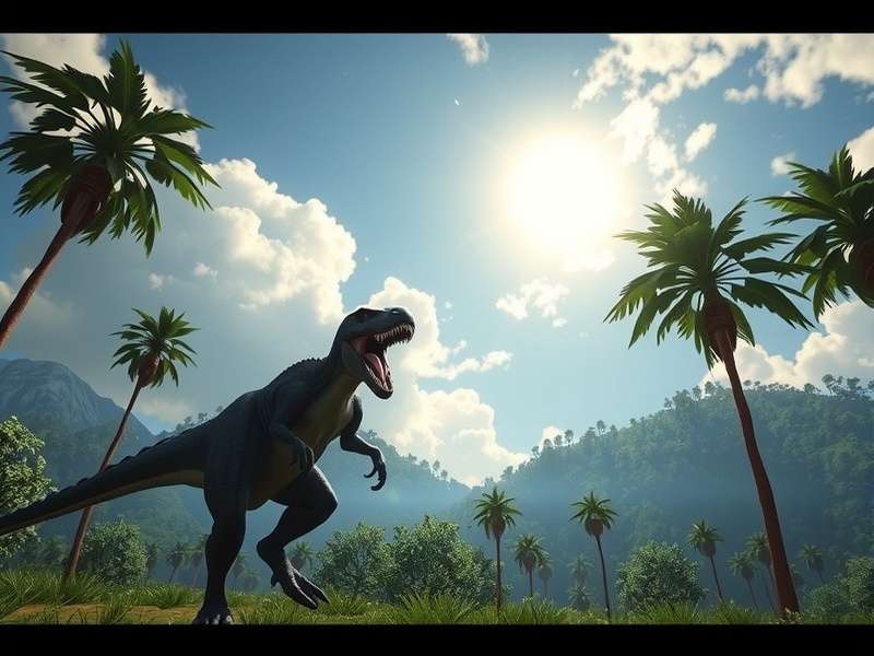 Jurassic World Rebirth majestic Brachiosaurus in new habitat