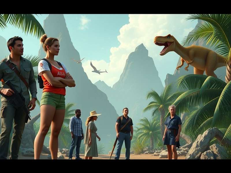 Chris Pratt as Owen Grady with a raptor