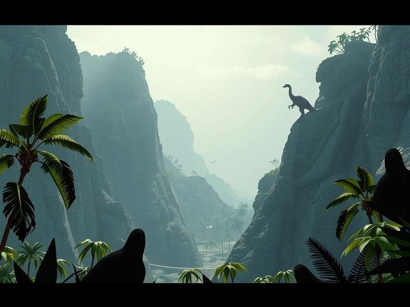 Owen Grady standing confidently with his Velociraptor pack - Blue, Charlie, Delta, and Echo