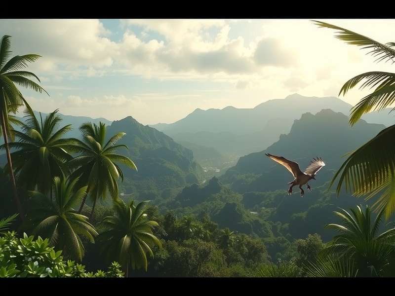 Jurassic World film scene with dinosaurs