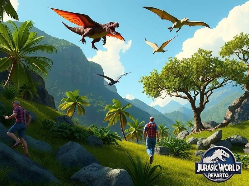 The main cast of Jurassic World films posing together