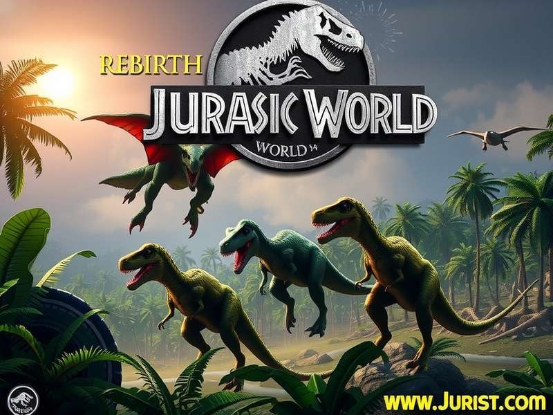 Rebirth Jurassic World gameplay screenshot showing dinosaurs in a park