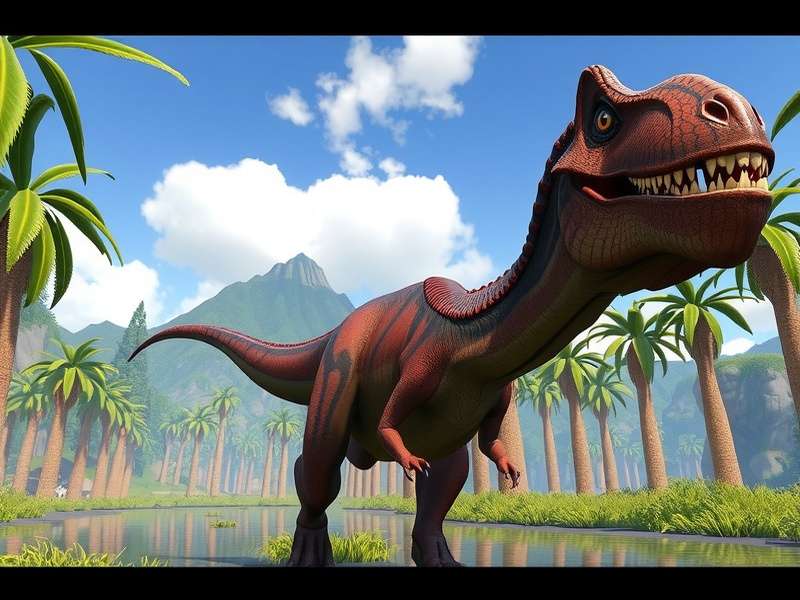 The Indoraptor staring menacingly in a darkened Jurassic World laboratory