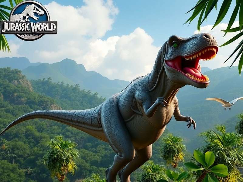 Behind-the-scenes VFX breakdown of a dinosaur in Jurassic World video