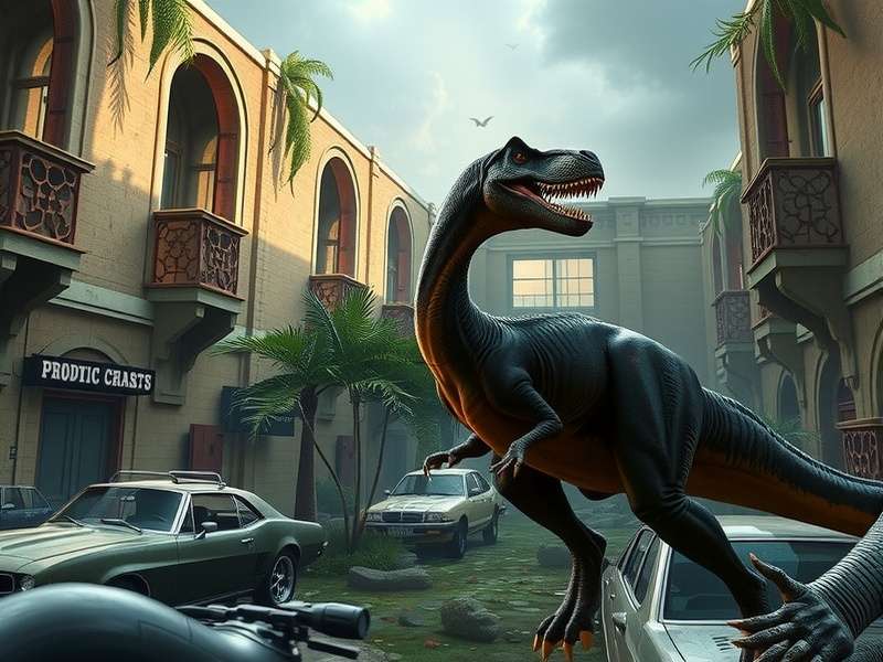 Jurassic Park Movies — epic collage of T-Rex, raptors, and iconic scenes from the franchise