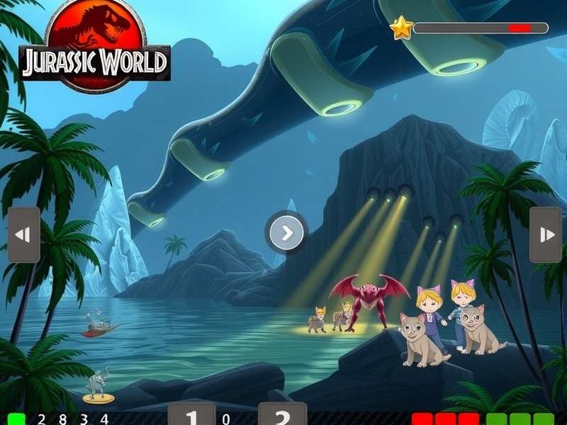 Jurassic World Battersea exhibition hall with life-sized animatronic dinosaurs and visitors