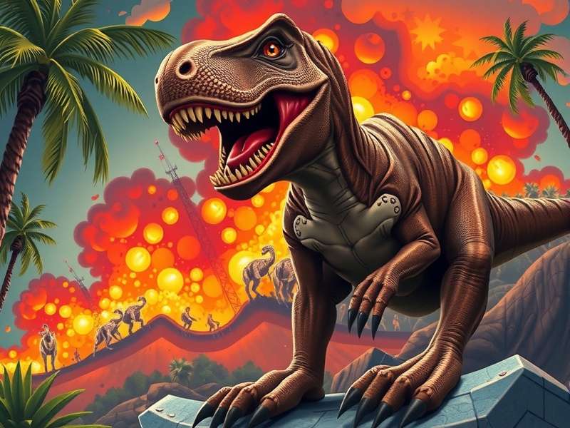 Jurassic Movies collage featuring dinosaurs from Jurassic Park and Jurassic World series