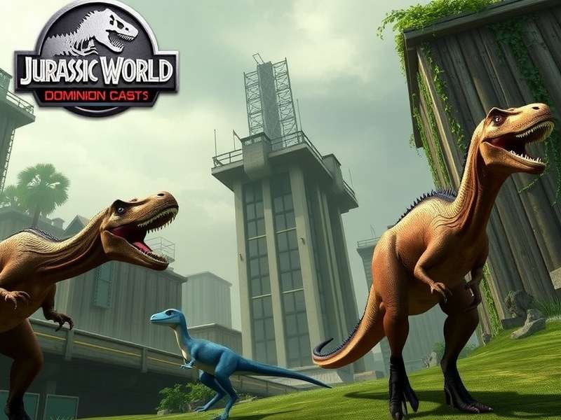 Jurassic World Dominion cast ensemble featuring legacy and new characters